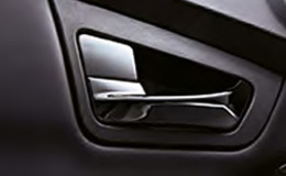 Хромированная отделка внутренних ручек дверей